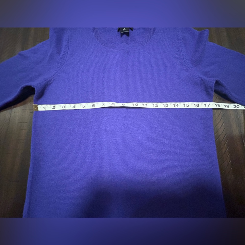 Ann Taylor Purple Cashmere Sweater Size Medium - Picture 5 of 8